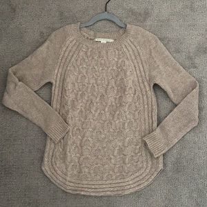 Max studio tan crew neck sweater size S